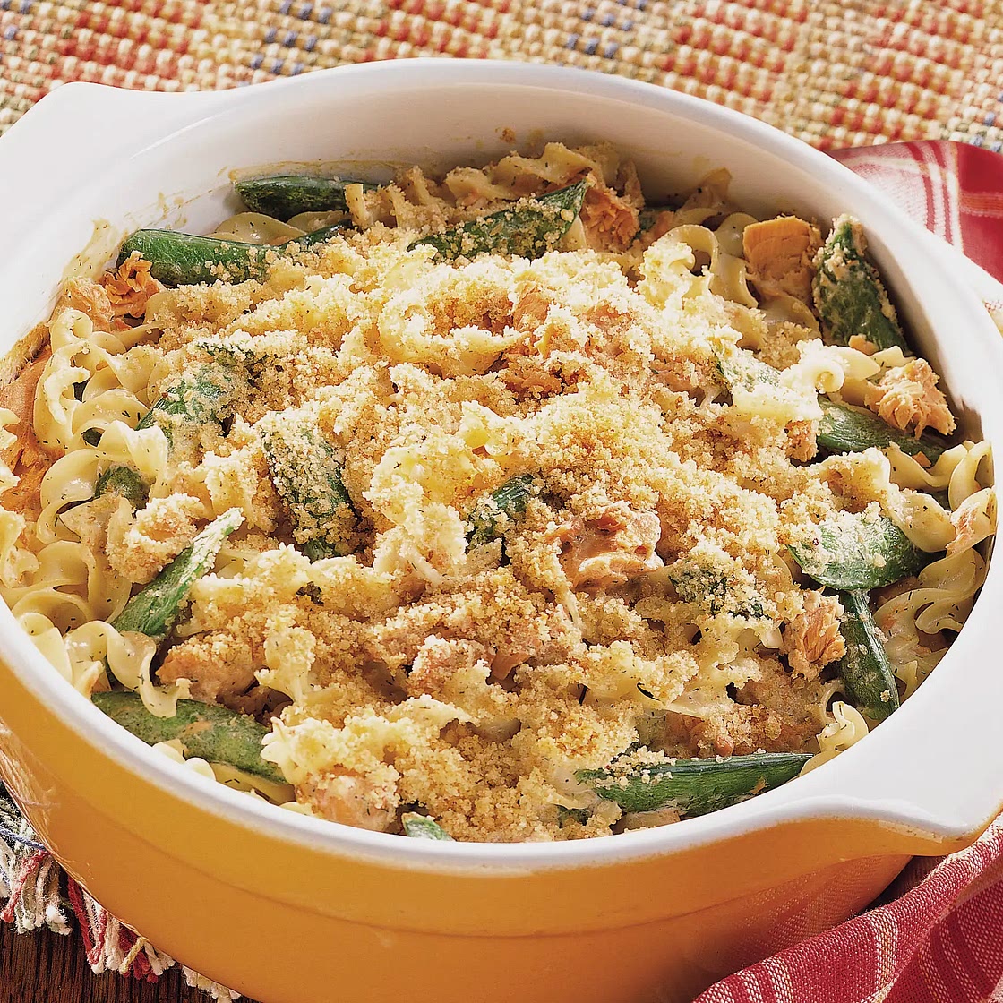 Salmon Alfredo Casserole