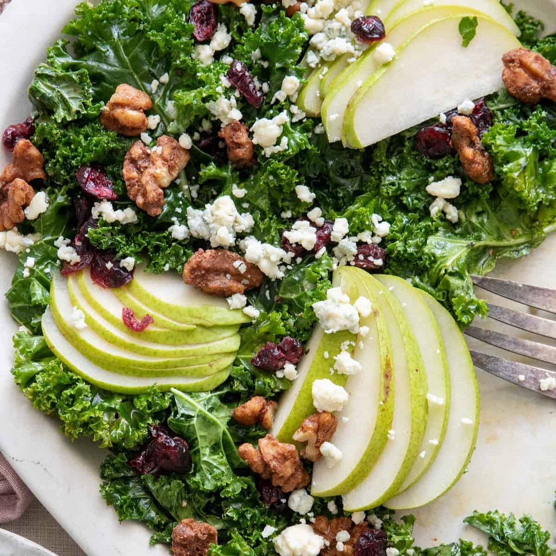 Pear Salad with Candied Walnuts