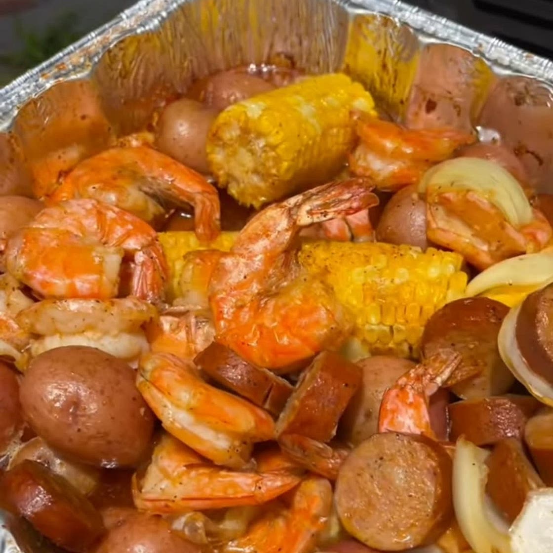 Shrimp boil on the grill