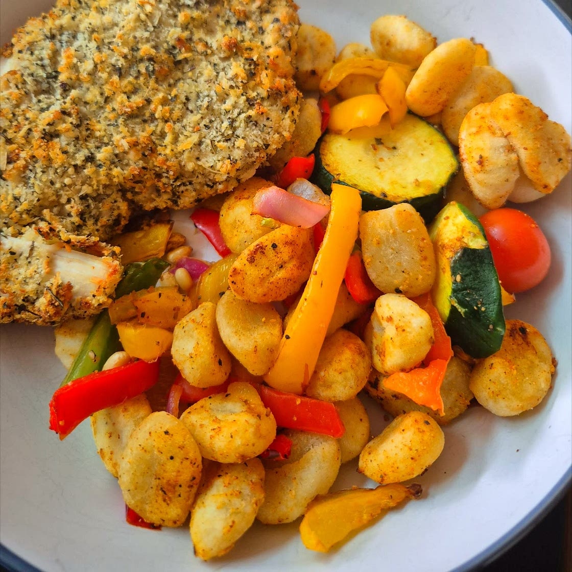 Crispy Gnocchi with Roasted Vegetables