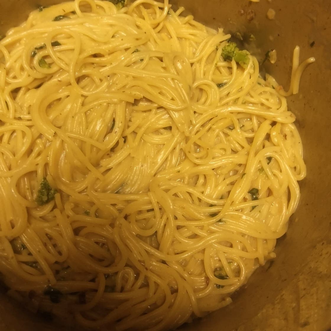 Lighter lemony pasta and spinach bake