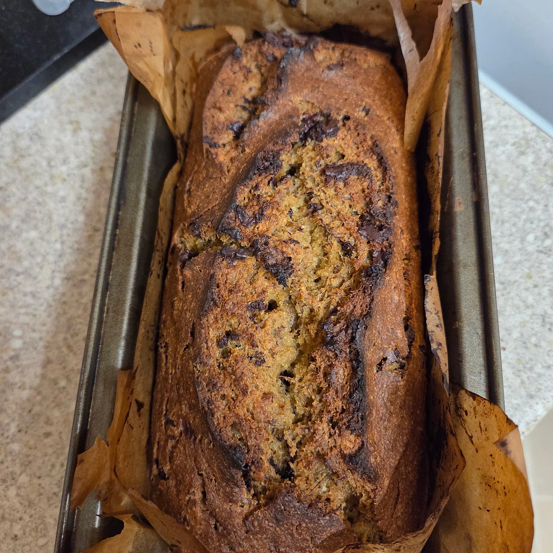 Dark chocolate Banana Bread