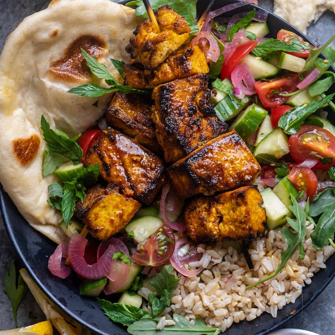 Grilled Tofu Shawarma Bowls