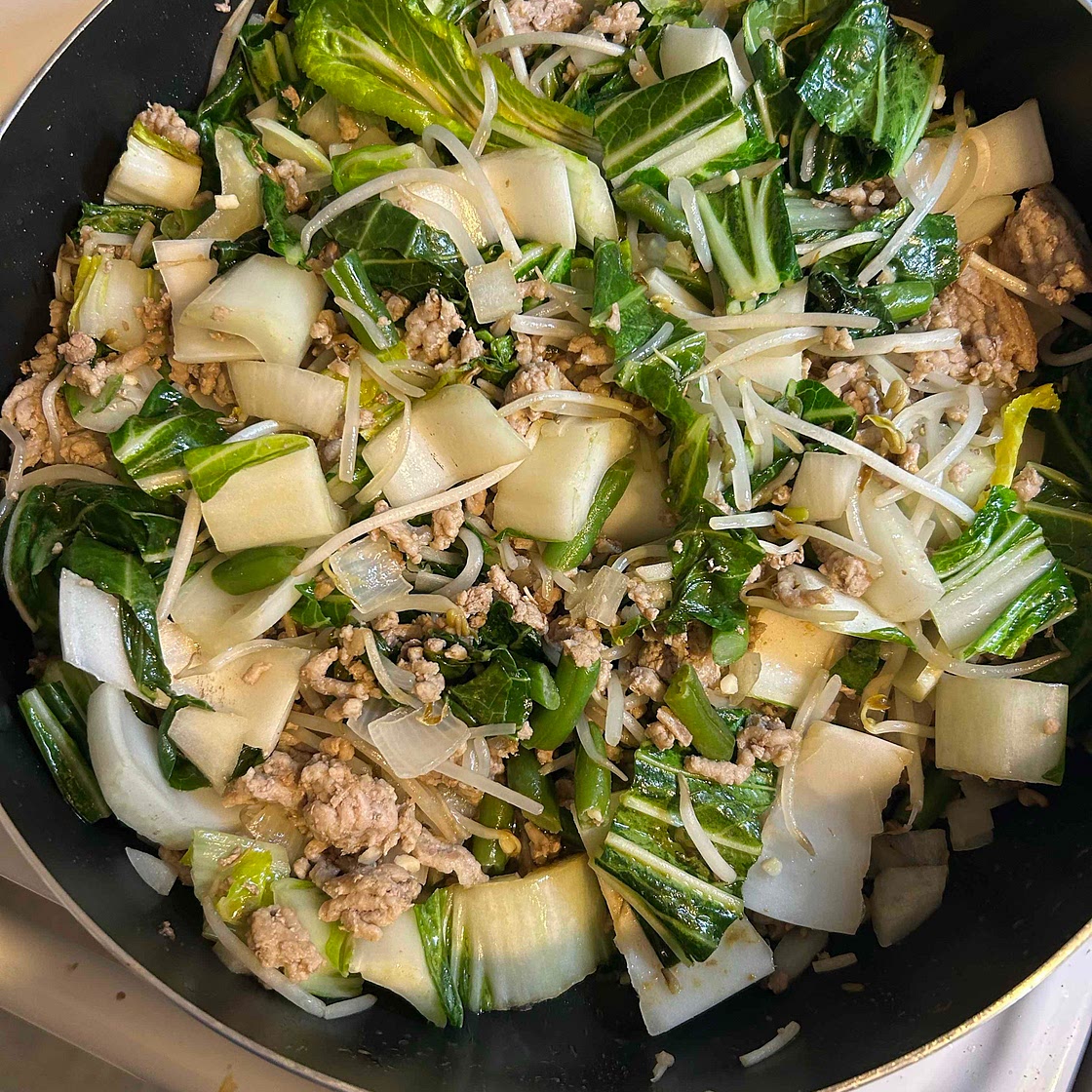 Ground Pork & Cabbage Stir-Fry