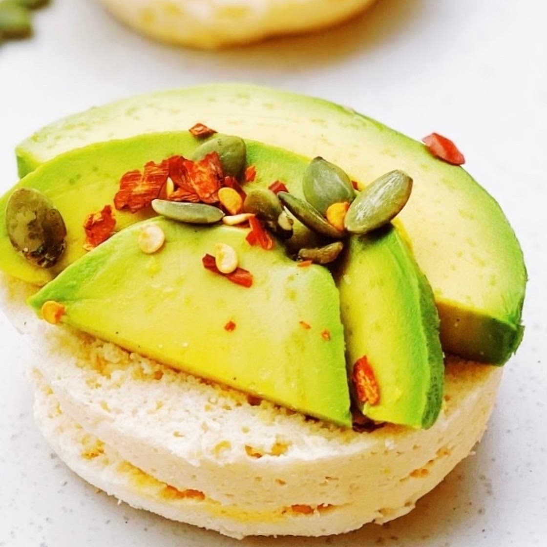 One Minute Keto Mug Bread with Avocado