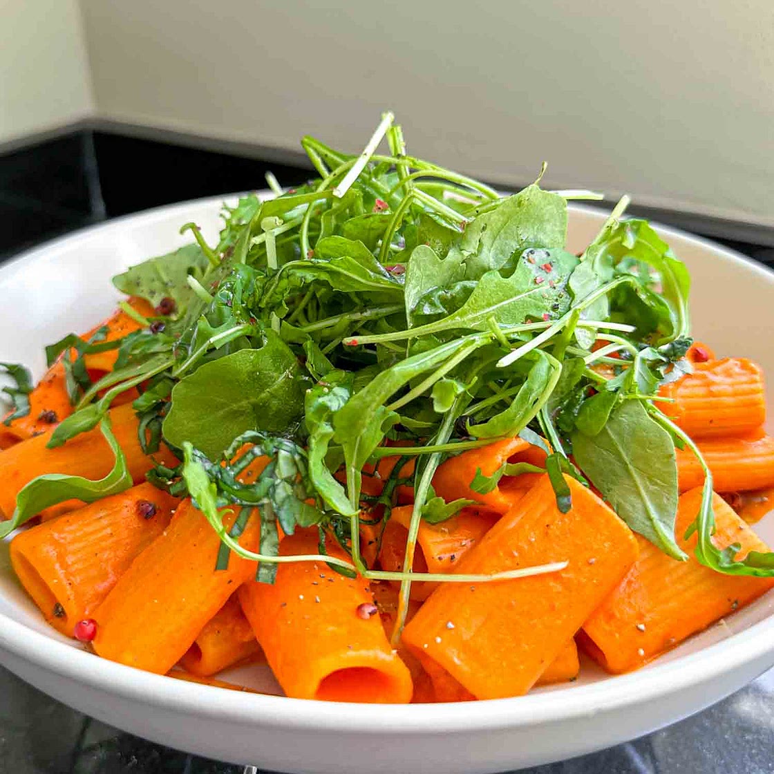 Roasted Red Pepper Feta Pasta
