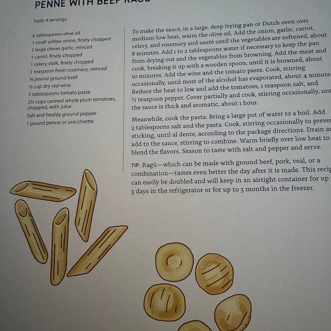 Gilmore Girls Penne with Beef Ragu