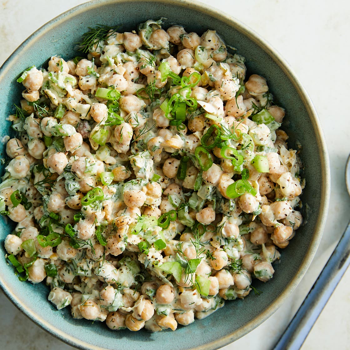 Chickpea Salad With Fresh Herbs and Scallions