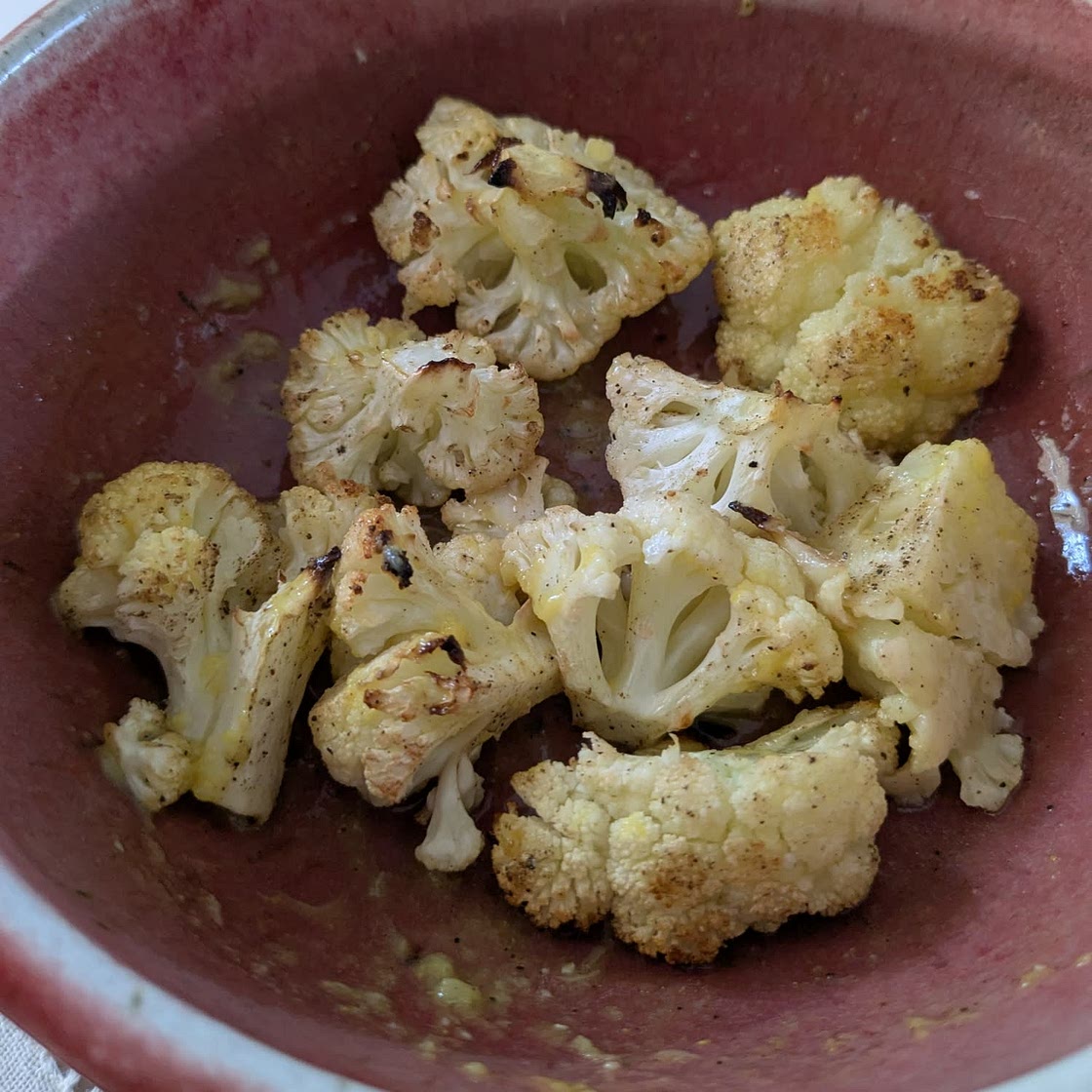 Roasted Cauliflower with Lime Dressing