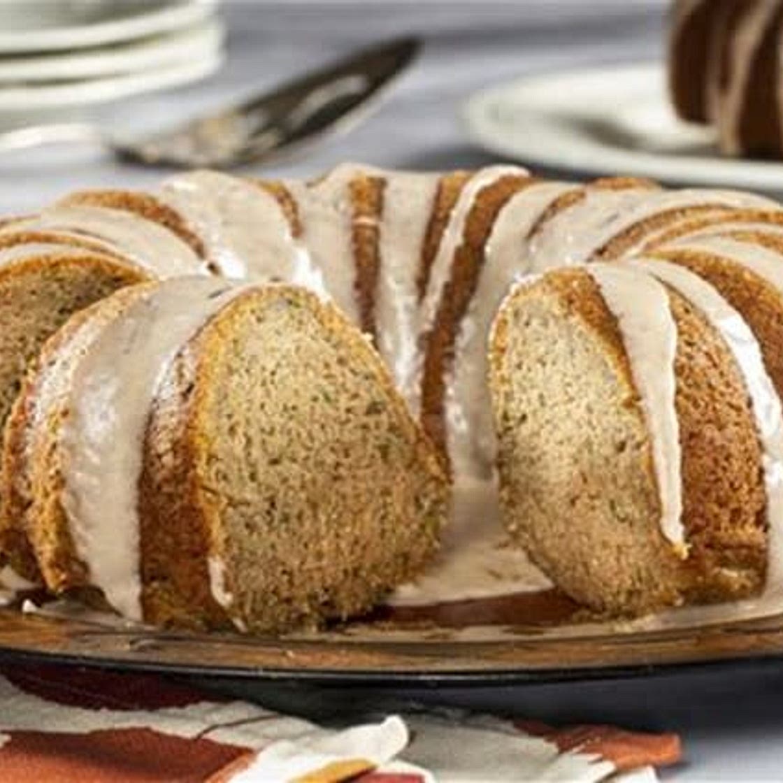 Zucchini Pineapple Bundt Cake with Glaze