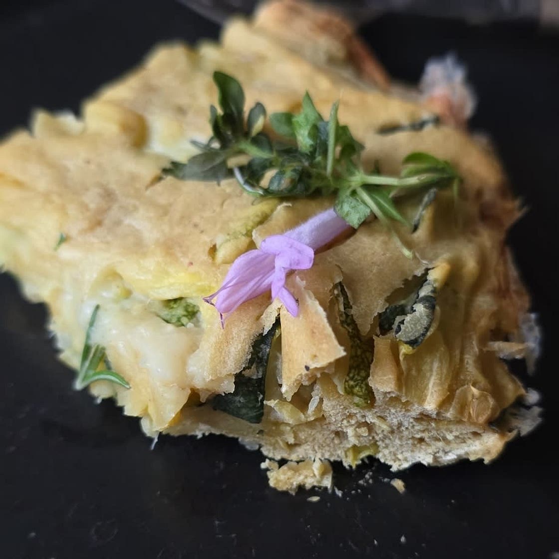 CRISPY ZUCCHINI FOCACCIA (SCARPACCIA)