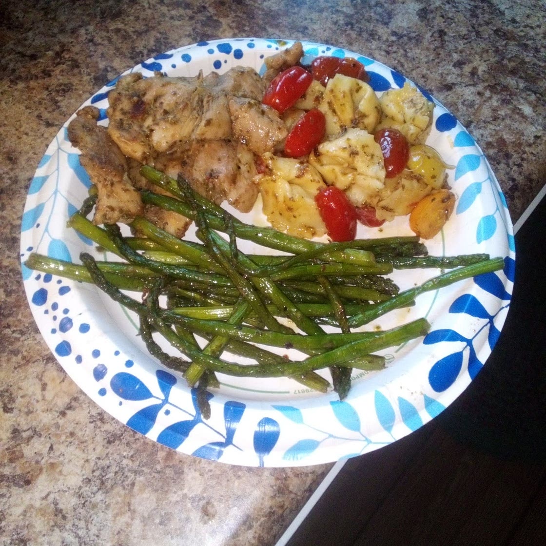 Pesto Chicken Tortellini and Veggies