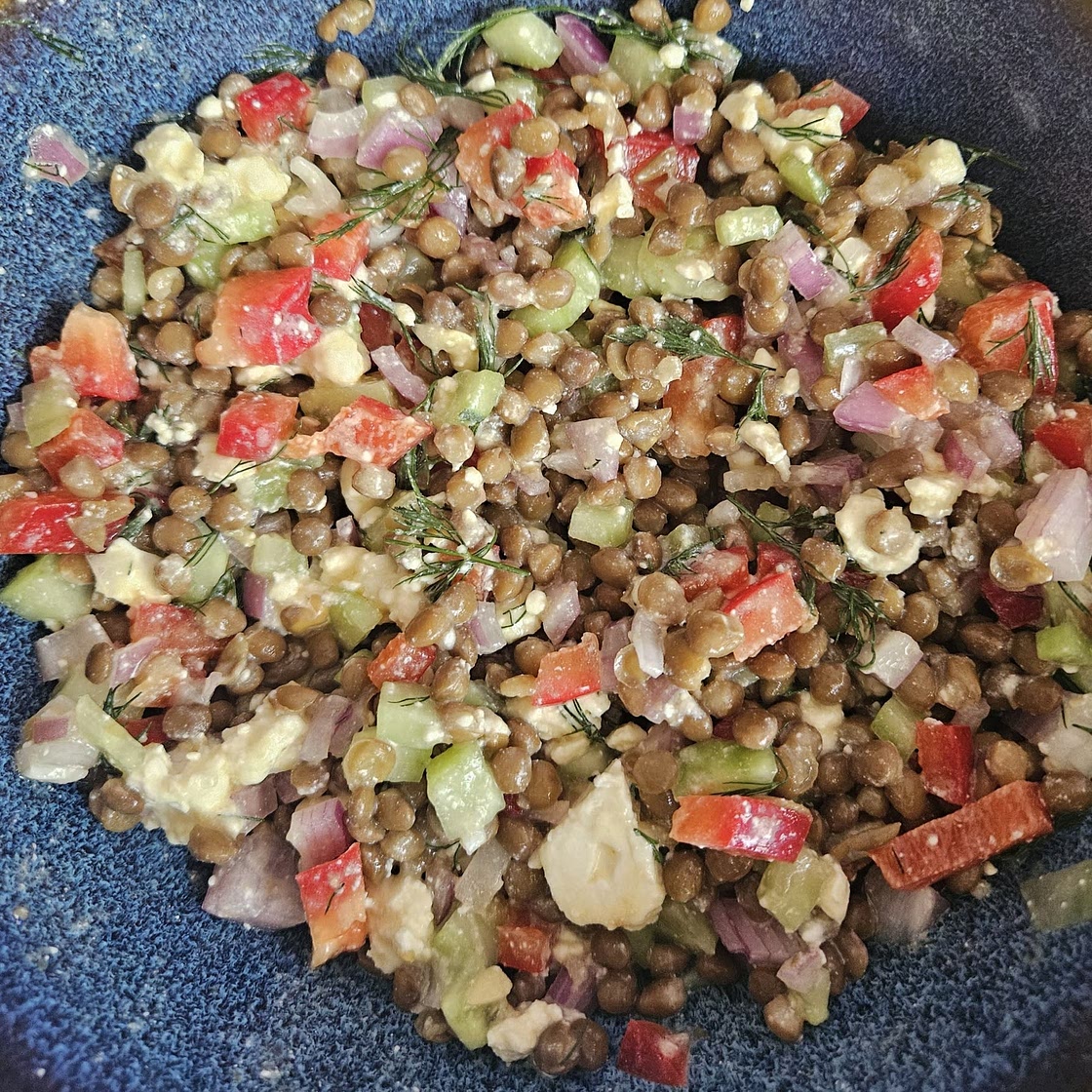 Lemony Lentil Salad with Feta