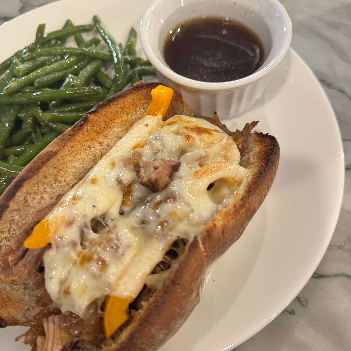 Slow Cooker French Dip Sandwich
