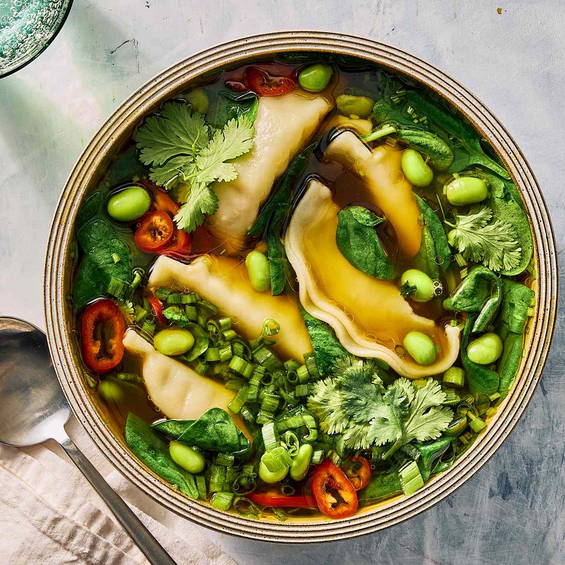 Potsticker & Vegetable Soup