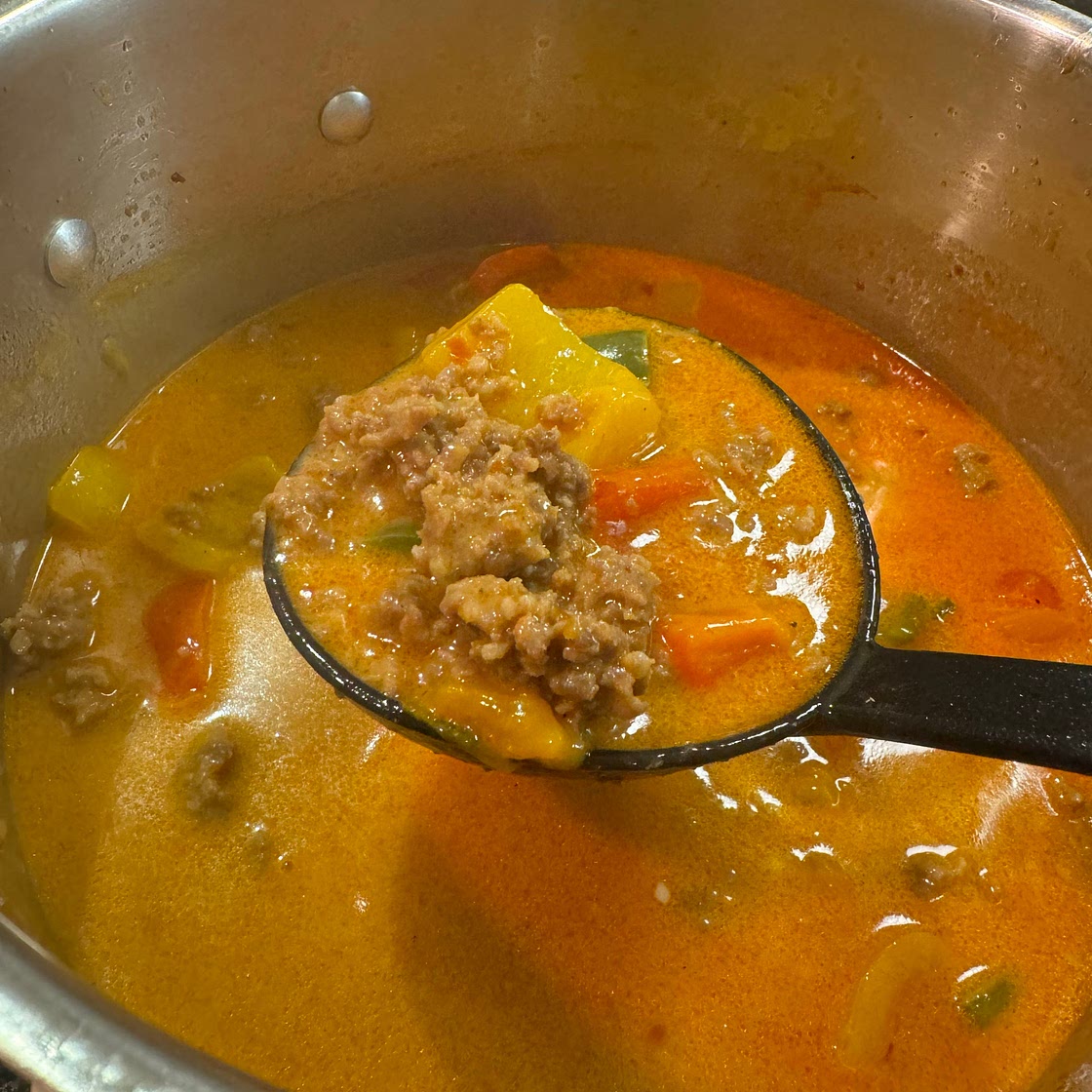 Hot Sausage & Pepper Soup