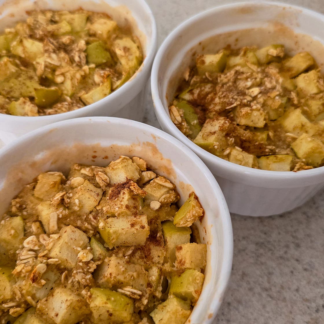 Mini crumble de manzana