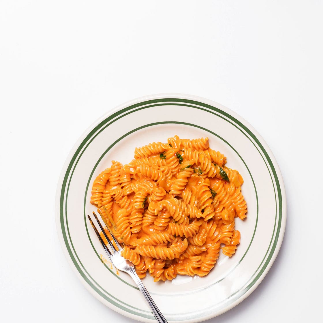 Fusilli alla Vodka with Basil and Parmesan