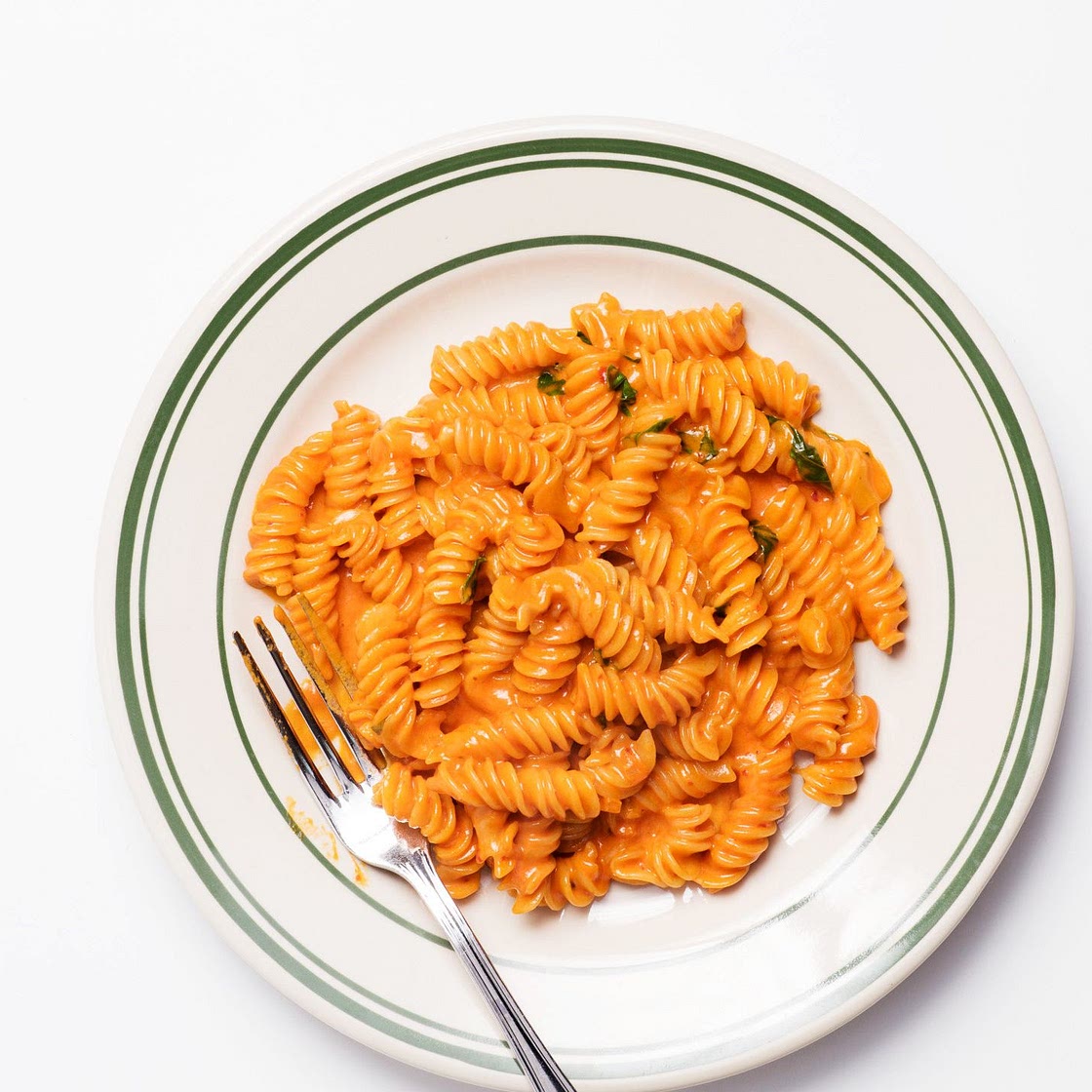 Fusilli alla Vodka with Basil and Parmesan