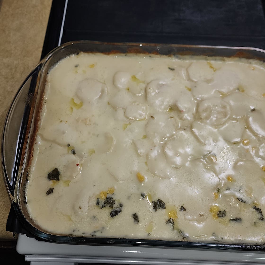 Pepper jack au gratin potato casserole