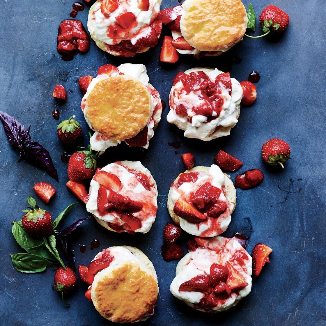 Strawberry-Basil Shortcakes