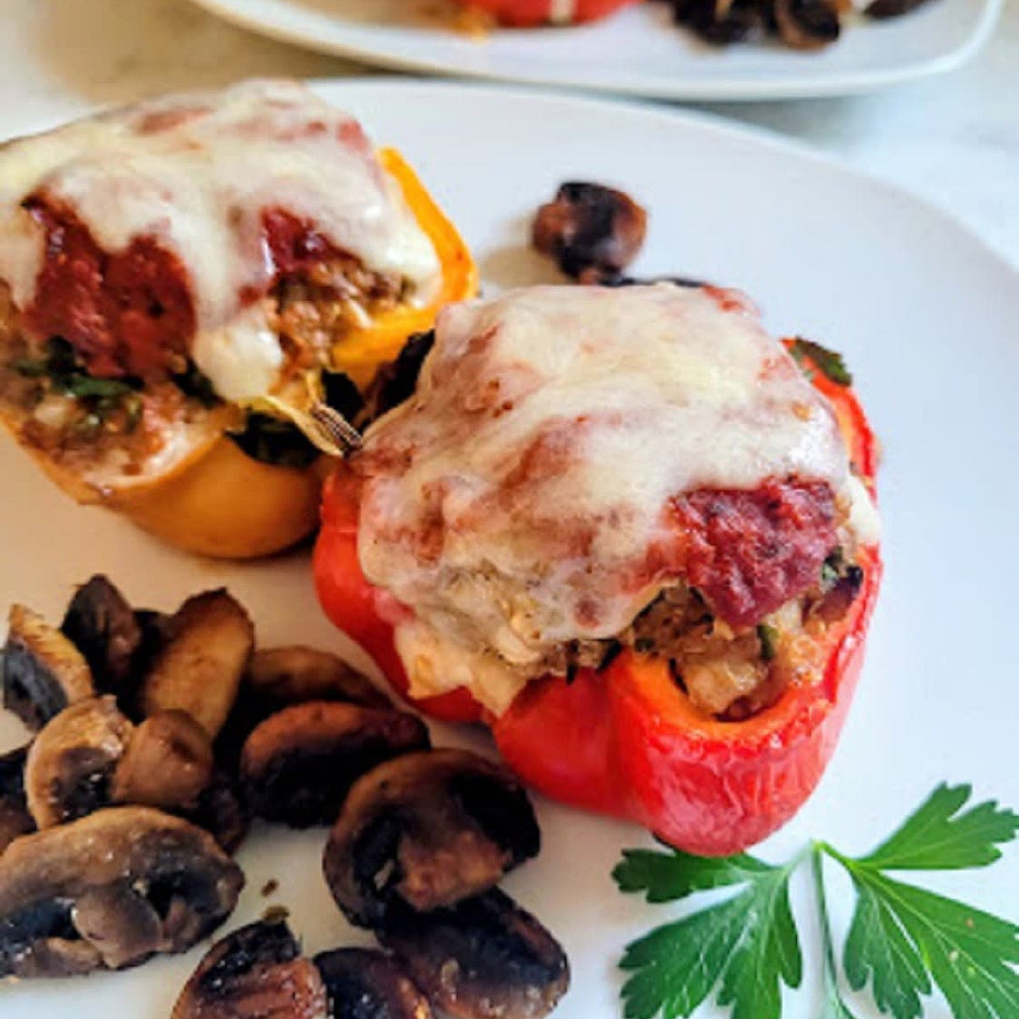 Quinoa Beef Stuffed Peppers
