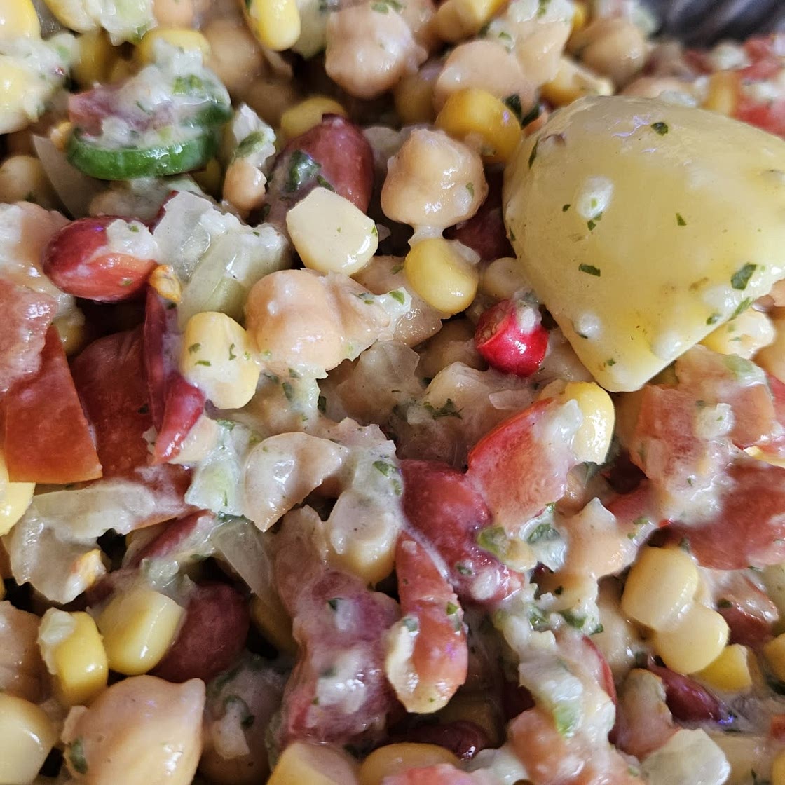 Chana chaat (mixed bean salad)