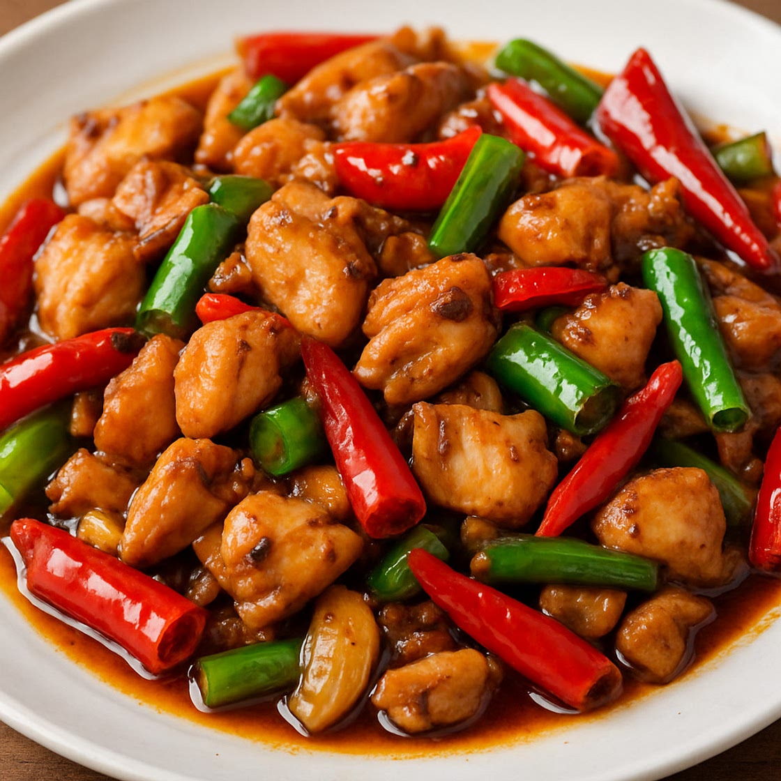 Chicken Stir-fried with Chili