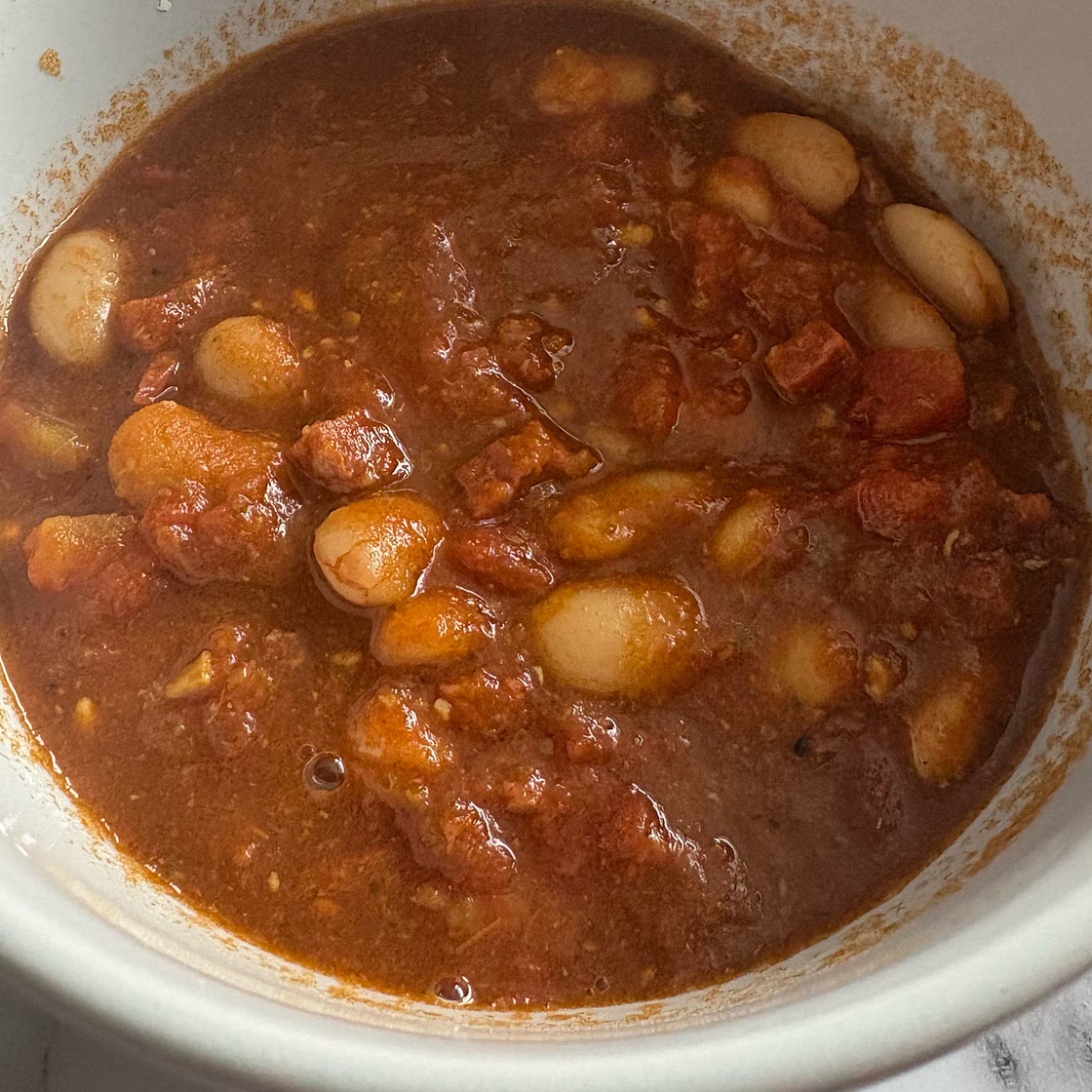 Butter bean & chorizo stew
