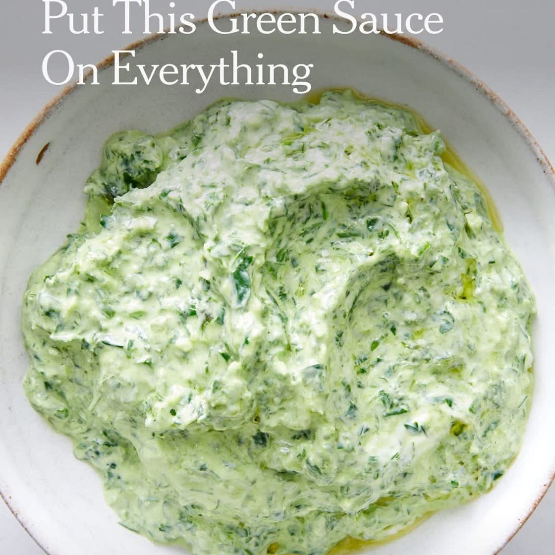 NY Times Green Cilantro Sauce