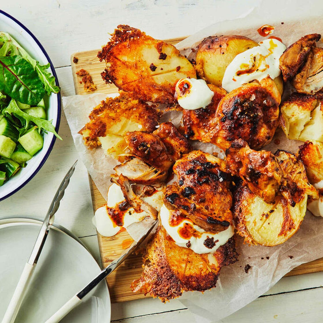 portuguese chicken with parmesan potatoe. Marley Spoon