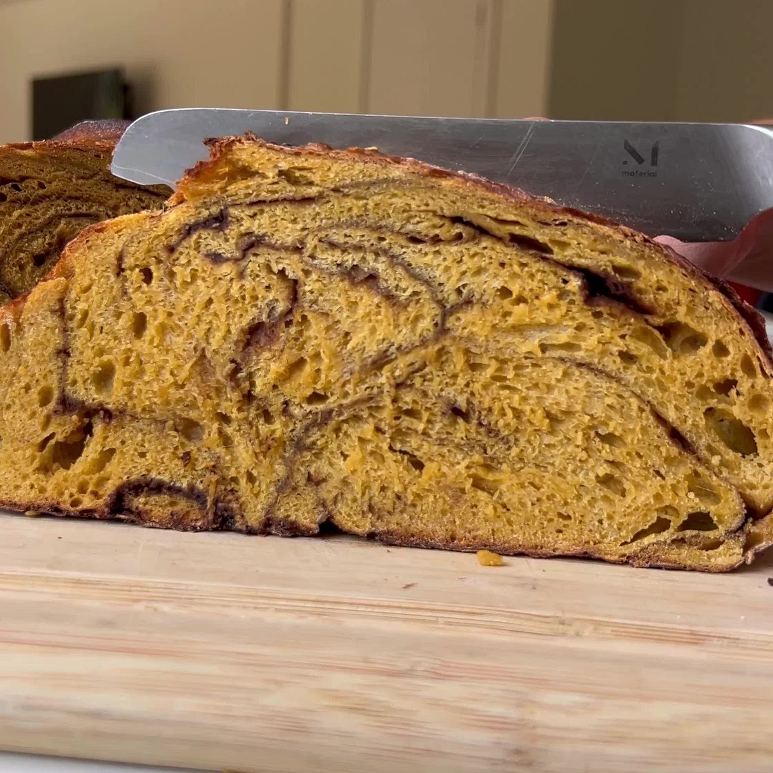 Easy Pumpkin Cinnamon Swirl Bread