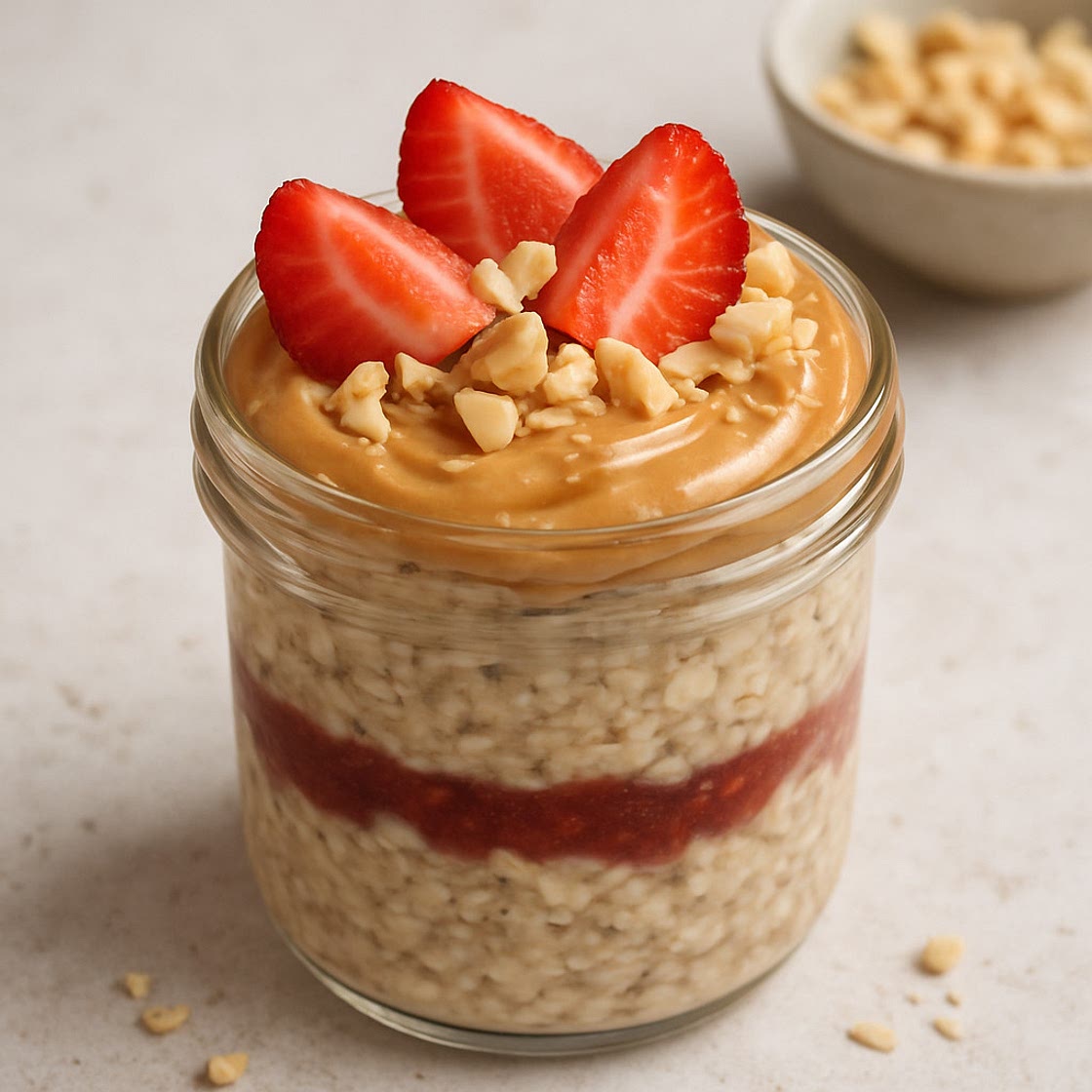 PB&J Overnight Oats