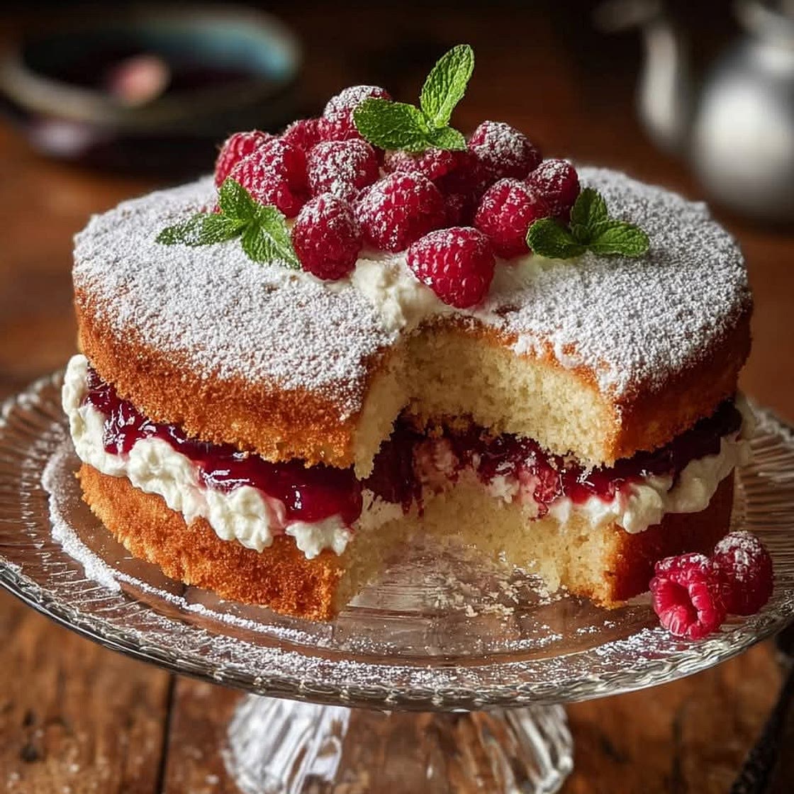 Coconut  raspberry  cake 🎂