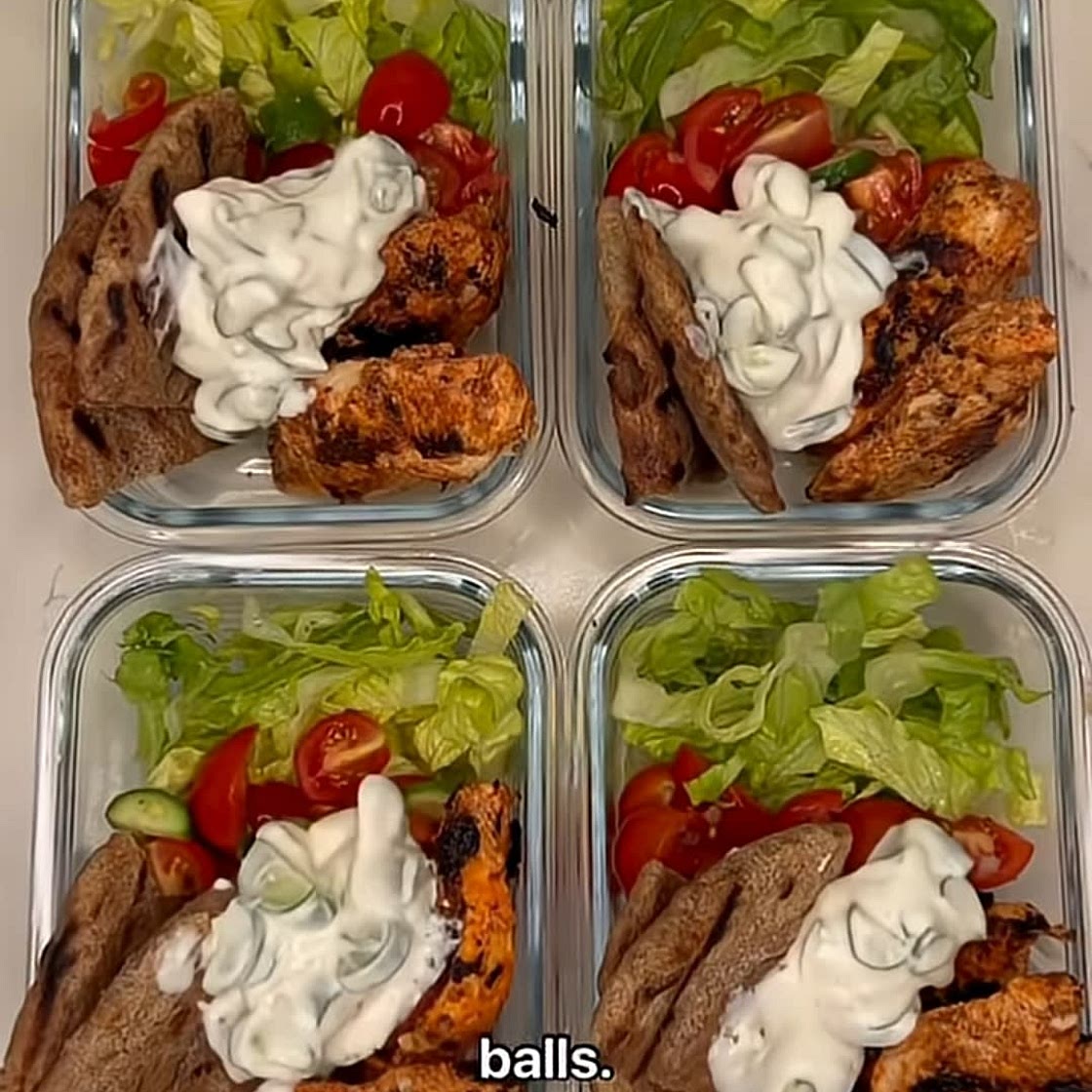 Greek chicken bowls