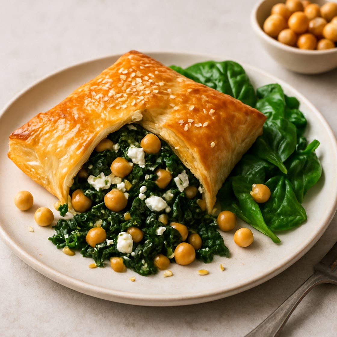 Spinach, Chickpea & Feta Parcel