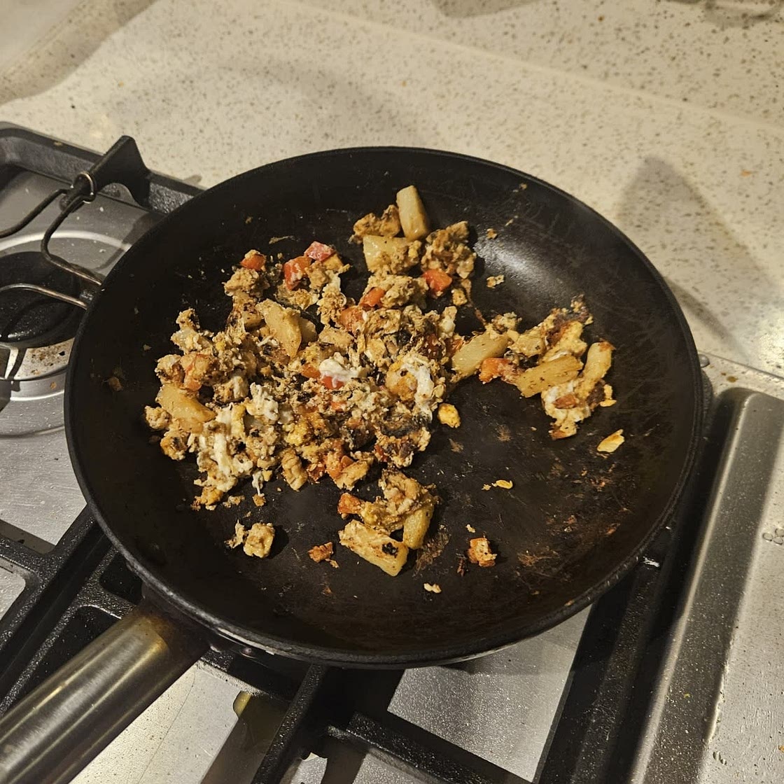 Tempeh and Egg Scramble