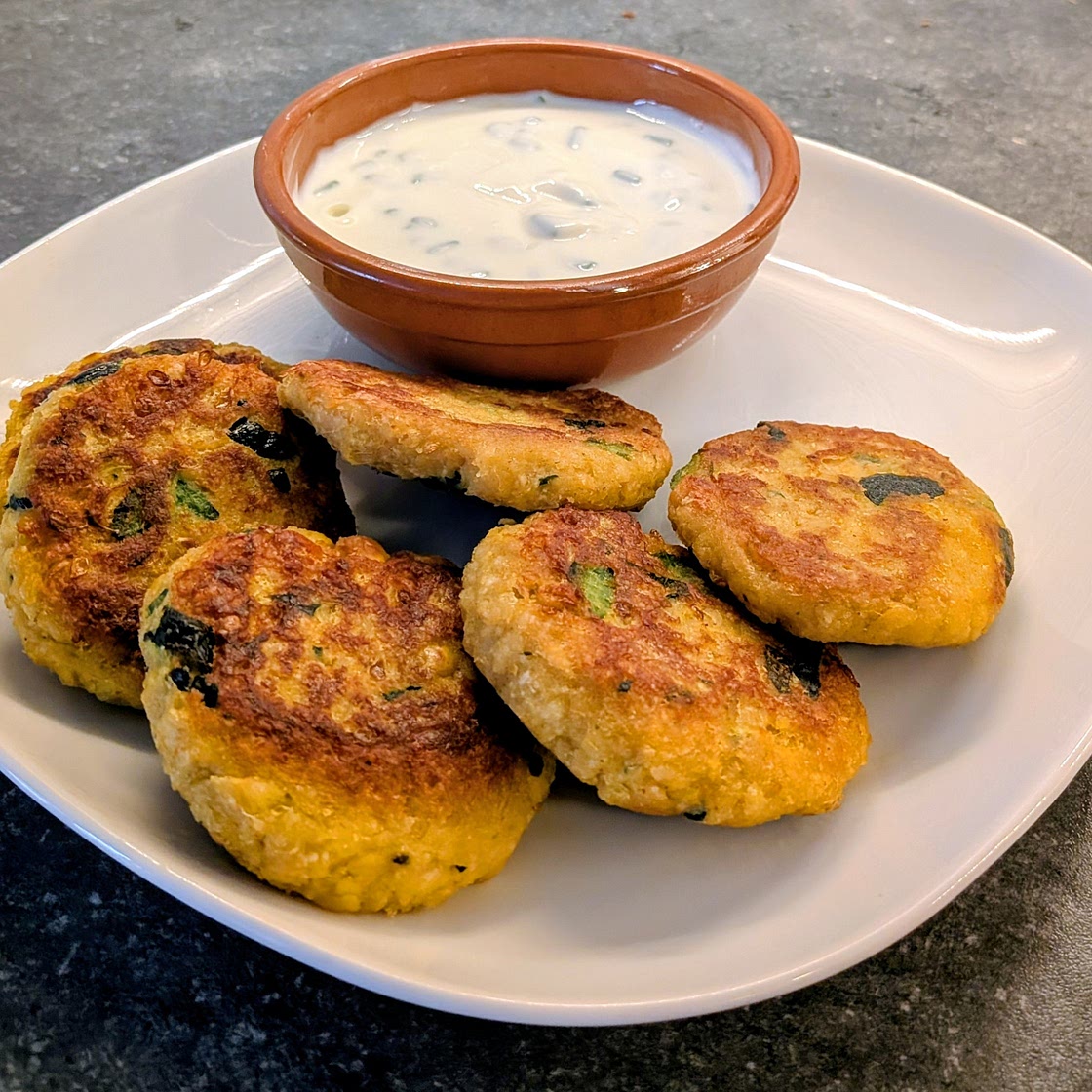 Polpette di zucchine e ceci - courgette & chickpea fritters