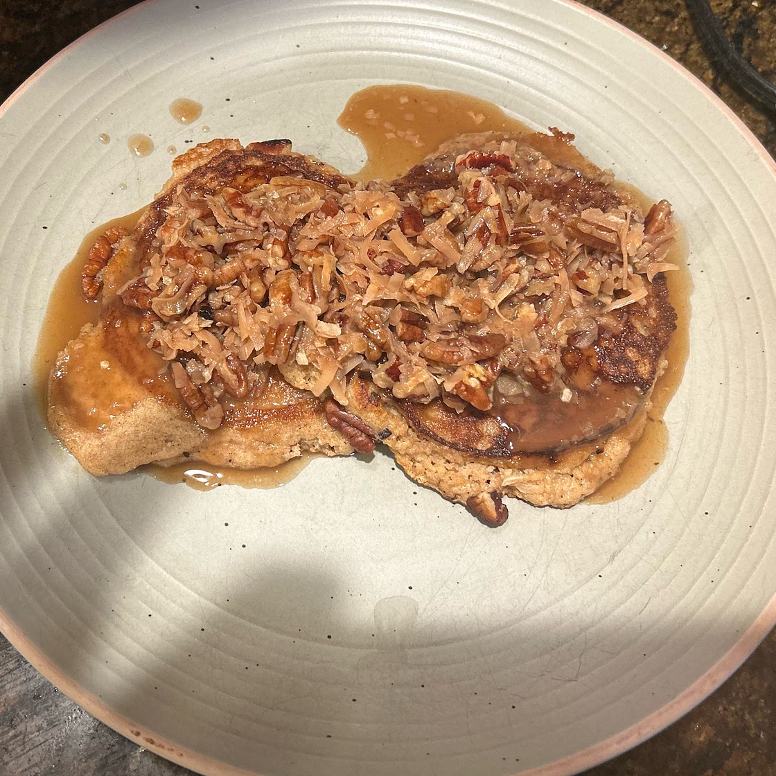 Toasted Coconut Pecan Almond Flour Pancakes — Well Made by Kiley