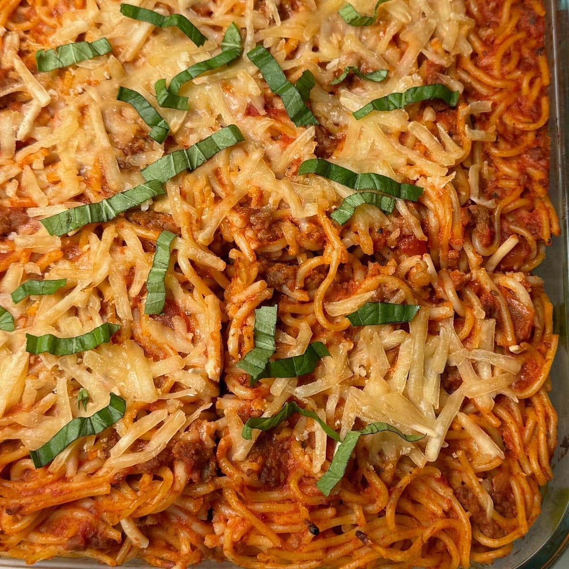 Vegan Baked Spaghetti