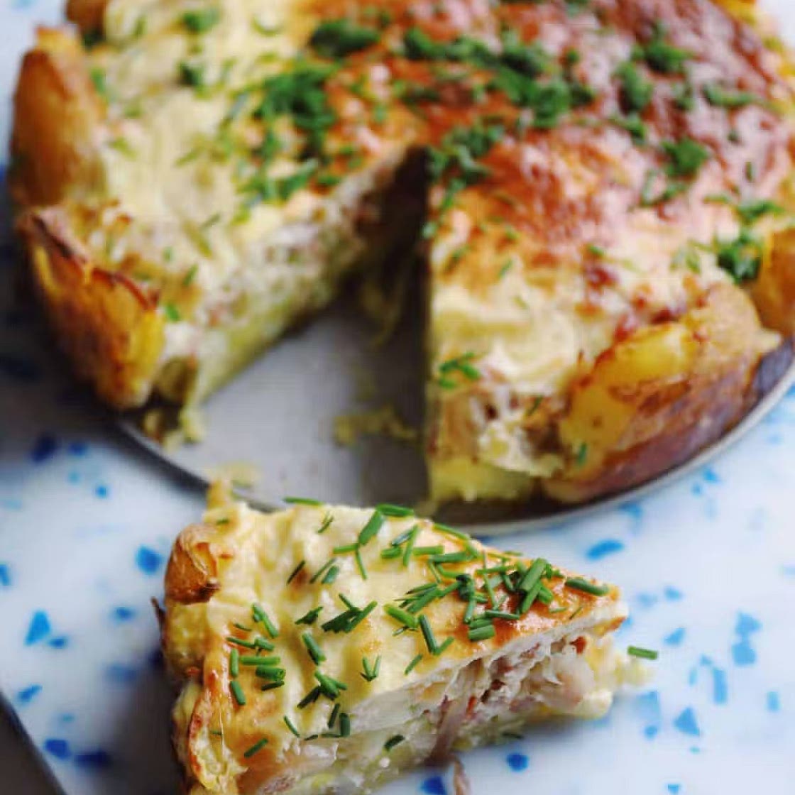 Potato and leek tart