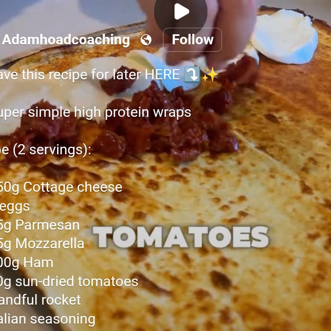 Super simple high protein wraps