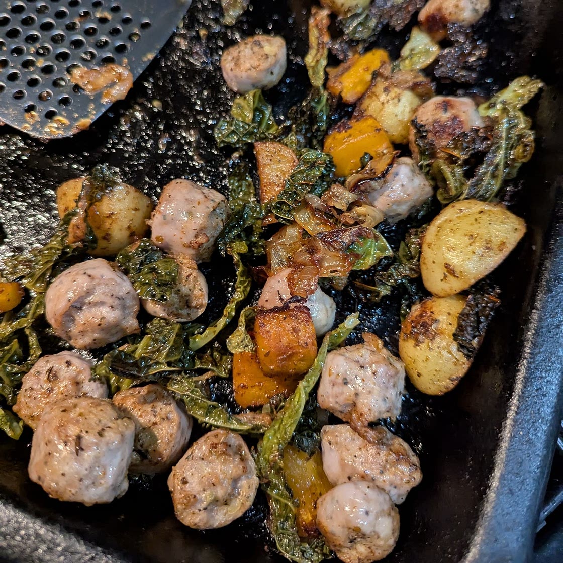 Cabbage, Potatoes, And Sausage