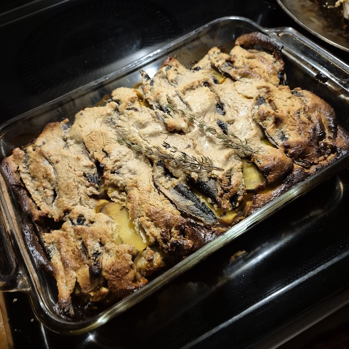Golden Beet and Mushroom Faux Gratin