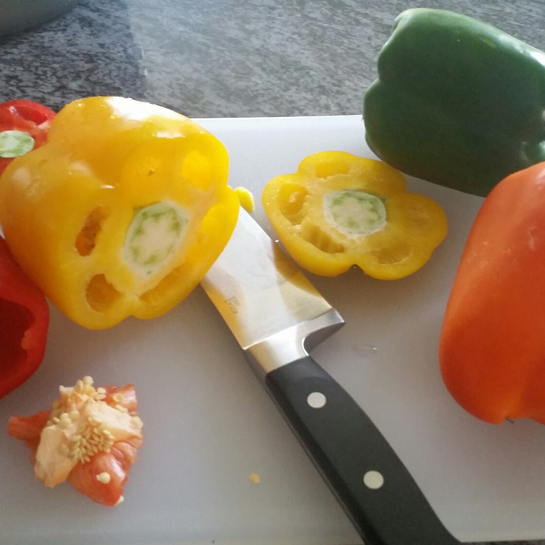 Chicken and Couscous Stuffed Peppers