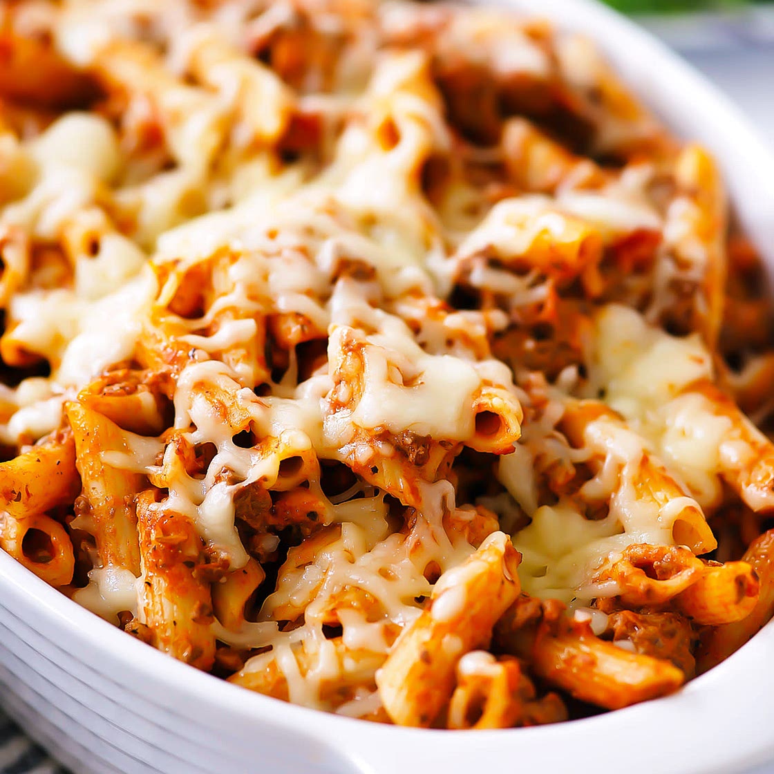 Baked Penne with Ricotta and Mozzarella