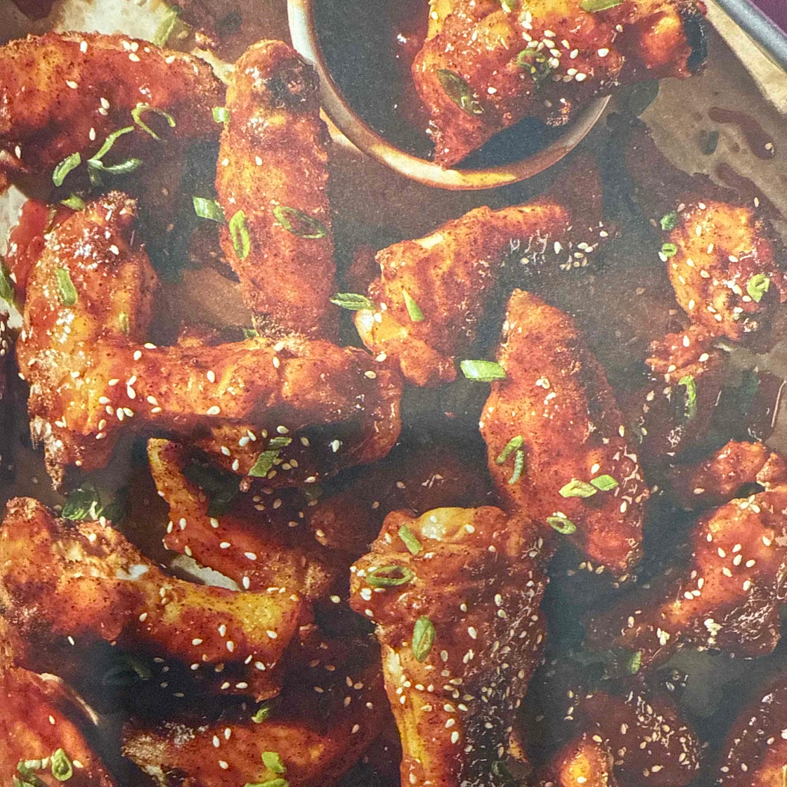 baked sticky hot gochujang ginger & apricot chicken wing (AK 138