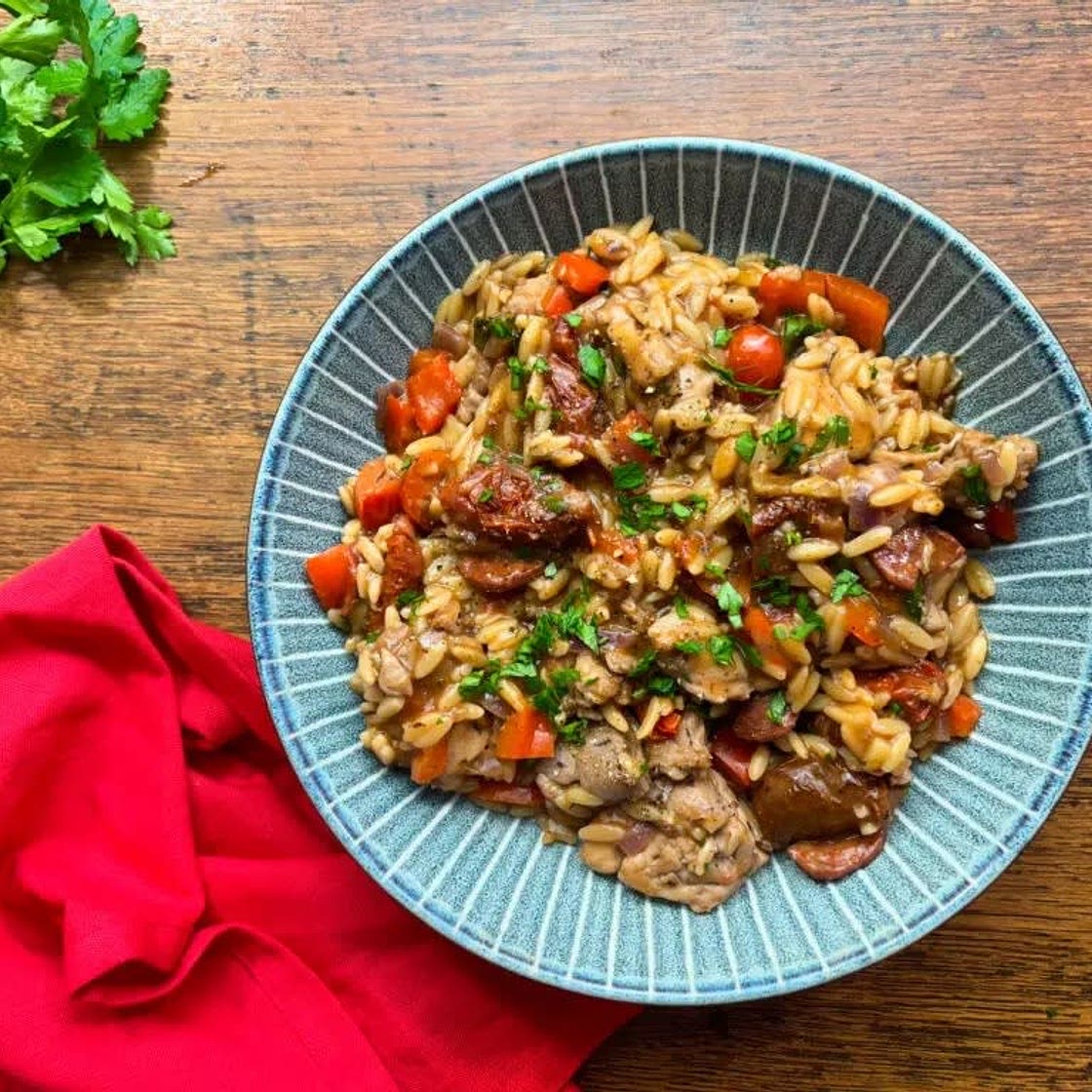 Super Simple High Protein Butterbean Chicken Chorizo