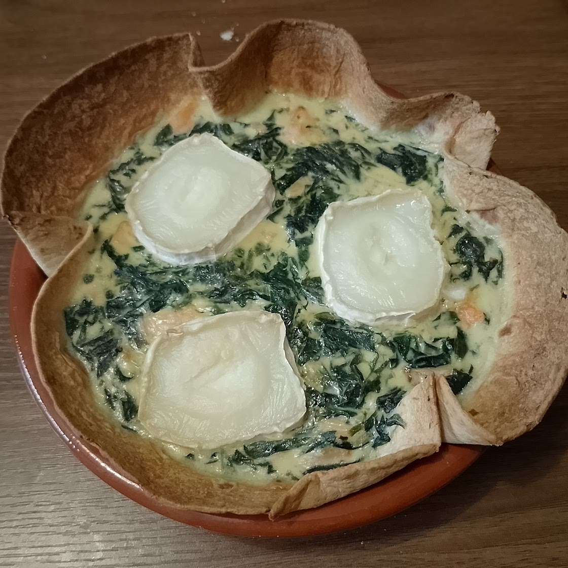Quiche wrap épinards