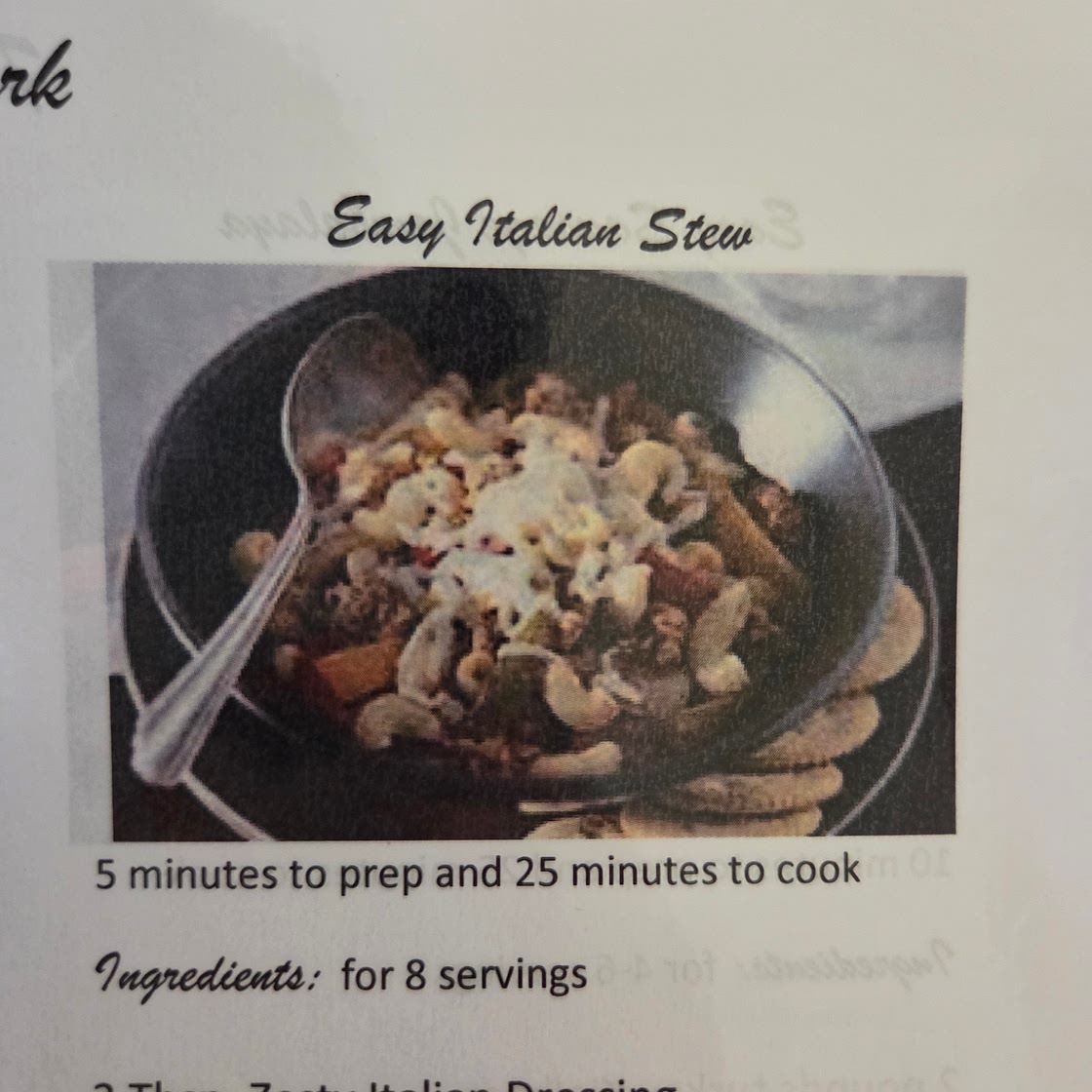 Easy Italian Stew